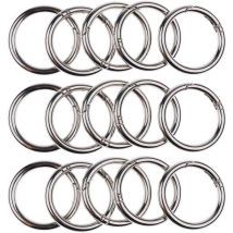 Hiasdfls - Taschen-Karabinerverschlussring, 30 Stück, runder Karabinerverschlussring, Federschnalle, Mini-Rundkarabinerverschluss, 20 mm,
