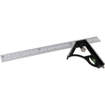 Kombinationswinkel 300 mm mit Wasserwaage und Anreißer