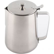 Treetalk - Tasse à café en acier inoxydable, pichet à mousse de lait avec couvercle pour café au lait (2000 ml)