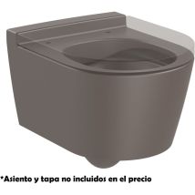 Tasse à suspendre compacte Rimless avec sortie horizontale ROUND INSPIRA - ROCA Couleur : Marron