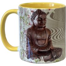 Tasse en céramique Boudha – Céramique – Hauteur 9.5 cm – Diamètre 8 cm – Type de produit, Quantité par pack, Matières, Style, Motif décoratif – 