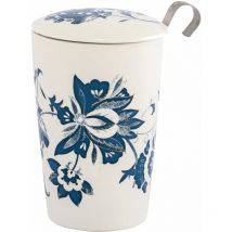 Tasse en porcelaine à double paroi avec infuseur luna blanche