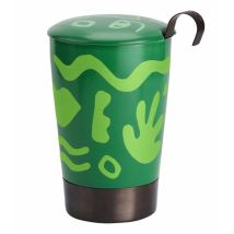 Tasse En Porcelaine À Double Paroi Avec Infuseur Opéra Vert