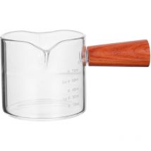 Tasse en verre transparente pour lait, pichet à café pour fête à la maison, avec échelle