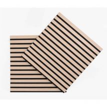 Tasseau bois carré idéal pour salon et bureau Panneau mural décoratif chêne clair en 52 x 52 cm Panneau acoustique