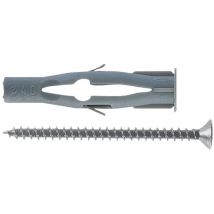 Tassello in nylon con vite fu-v - ø mm.10x60 vite mm.6x80