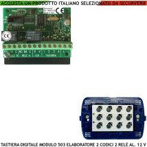 Securvera - Tastiera Apri Porta da Incasso Digitale Per Modulo 503 Set Elaboratore Remoto Gestisce 2 Attivazioni Antifurto Alimentazione 12 v Codici
