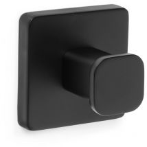 Ta-tay - tatay Appendini per il Bagno, Accessori per il Bagno Nero, Acciaio Inox e Zamak, Sistema di Fissaggio Doppio con Viti e Adesivi, Supporta