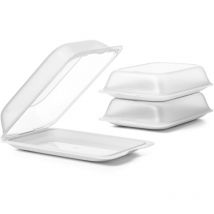 Tatay Set di 3 unità di Contenitori Alimentari per Salumi Fresh Maxi, Polypropylene, Pergamon White, 17 x 6,2 x 25,2 cm
