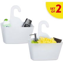 Tatkraft - posh panier de douche à suspendre 2 niveaux blanc sans perçage 16477