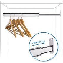Tatkraft - smith - barre de garde-robe extensible - réglable de 40 à 60 cm - multiplie par 2 l'espace de rangement - gain de place