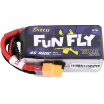 Tattu Batteria ricaricabile LiPo 14.8 V 1300 mAh Numero di celle: 4 100 C Softcase XT60