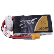 Pack de batterie (LiPo) 7.4 v 650 mAh Nombre de cellules: 2 75 c Softcase XT30 S010841 - Tattu