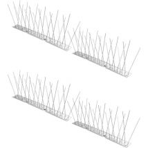 Taubenabwehrspitzen Aus Edelstahl, Vogelabwehrspitzen Zum Verscheuchen Von Tauben, Krähen, Spatzen Und Katzen, 4 Stück À 25 Cm Länge