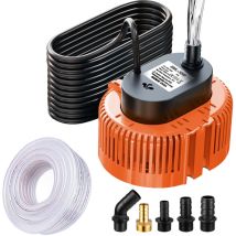 Tauchpumpe Für Schwimmbad, Keller, Teich, Garten, Poolpumpe Mit Ablaufschlauch Und Extra Langem 25-fuß-stromkabel, Klarwasser-ablaufpumpe (orange)