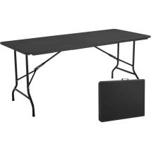 Tavoli pieghevoli neri da 180 cm - set da 10