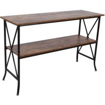 Tavolino consolle a 2 livelli, divano laterale, scrivania ad angolo, comodino, lettura, tavolino con ripiano