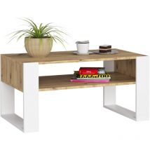 Akord - Tavolino da caffè domi Quercia Artisanle 92 cm Colore Bianco 92x53x45 cm