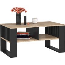 Akord - Tavolino da caffè rockford Sonoma Quercia 92 cm gambe Nere 92x53x45 cm