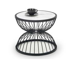 Arredamento1 - Tavolino da caffè Houston 1341 , 40x0x0cm, Diametro: 50, Pannello di fibra a media densità, Round