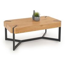 Arredamento1 - Tavolino da caffè Houston 1742, Quercia dorata, 43x60x110cm, Diametro: 0, Pannello di fibra a media densità, Angolare