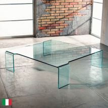 Stilprojectstore - Tavolino da caffè in Vetro Curvato trasparente l 100 Made in Italy - Girandola