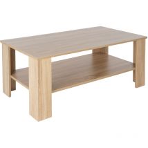 Ml-design - ml design Tavolino da Caffè con Ripiano 100 × 57 × 43 cm Truciolato Rivestito in Melamina Resistente ai Graffi Color Legno Tavolo Basso