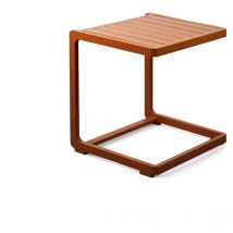 Tavolino da giardino in alluminio a doghe mattone 41x41cm - Chiara