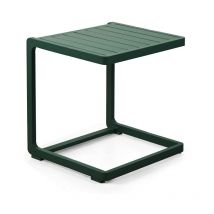 Tavolino da giardino per lettino prendisole in alluminio verde - Chiara