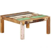 Torana - Tavolino da Salotto 80x80x40 cm in Legno Massello di Recupero