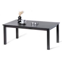 Tavolino Da Salotto In Legno Massello Verniciata Nero - 110 X 60 X 45 H. Cm