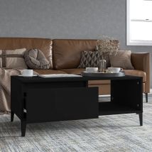 Torana - Tavolino da Salotto Nero 90x50x36,5 cm in Legno Multistrato