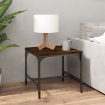Tavolino da Salotto,Tavolino da Caffè,Tavolino da Soggiorno Rovere Fumo 50x50x35 cm Legno Multistrato CFW32584