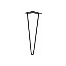 Tavolino Design Gamba h. 400mm - Acciaio Epossidico Nero Cime