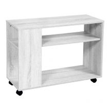 Argonauta - gaia mobiletto in legno con ruote 80 x 30 x 56 cm in colore bianco