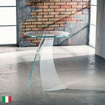 Stilprojectstore - Tavolino in Vetro Curvato trasparente l 50 Made in Italy - Tip Tap