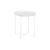 Tavolino Lauren – 44x44x51 cm – Metallo bianco – Arredo casa