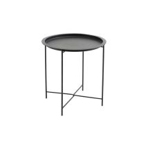 Tavolino Lauren – 44x44x51 cm – Metallo verniciato – Nero – Cribel