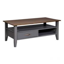 Ebuy24 - Tavolino Luzerna 115 x 45 x 60 cm Grigio in Pino Massello