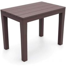 Panchina/tavolo Doppiafunzione Timor In Polipropilene Da Esterno Moka 60 X 38 X 45 Cm