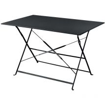 Tavolino per esterni pieghevole rettangolare 110 x 70 centimetri antracite