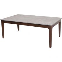 Mendler - Tavolino salotto divano soggiorno HHG-988 46x120x70cm laminato hpl legno scuro effetto pietra