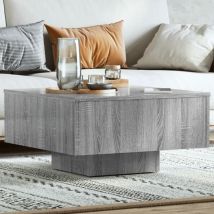 Maison Chic - Tavolino Salotto,Tavolino da caffè,Tavolino basso Grigio Sonoma 60x60x31,5 cm Legno Multistrato ASFV993610 BonneVie