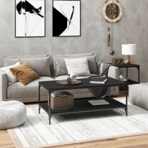 Maison Chic - Tavolino Salotto,Tavolino da caffè,Tavolino basso Nero 100x50x40cm Legno Multistrato ASFV832094 BonneVie
