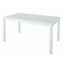 Tavolo 150x90 Houston Rattan per Esterno ed Interno per Pizzeria Giardino Bianco