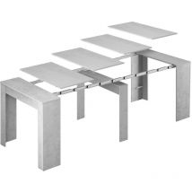 Ventemeublesonline - Tavolo allungabile, Tavolo da pranzo allungabile, Tavolo con allunghe multiuso estensibile fino a 10 posti, cm 51/237x90h78,
