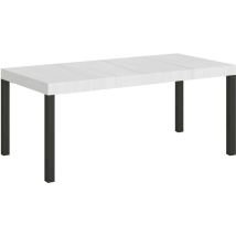 Bob Gardens - Table Extensible Everyday Premium 200/460x90 Cm Frêne Blanc Pieds Anthracite
