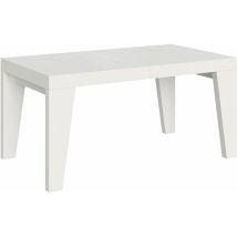 Tavolo Allungabile 160-420x90x77 Cm Naxy Bianco Frassino
