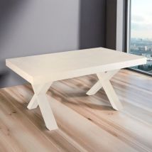 Toscohome - Tavolo allungabile 180x100 cm colore argilla con base color antracite - Gondar