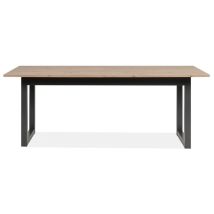 Tavolo Da Pranzo Allungabile In Rovere Artigianale E Antracite L200-240 Cm - Denver